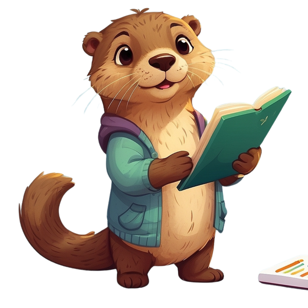 Illustration loutre — Fiches d'apprentissage